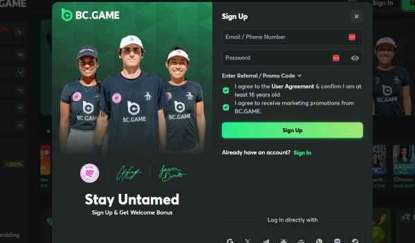 BC Game Registration