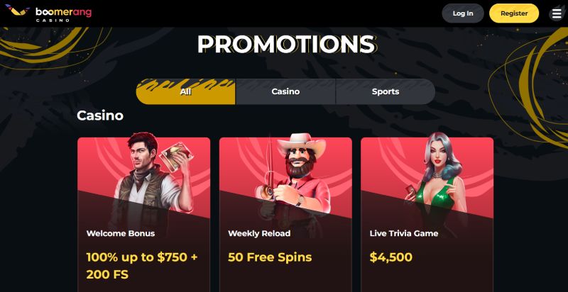 Boomerang Casino Bonus